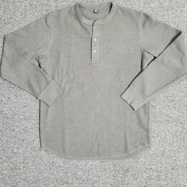 유니클로 와플 헨리넥 티셔츠