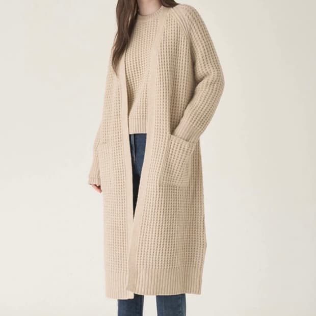 로샤스 캐시미어 블렌드 롱 니트 가디건