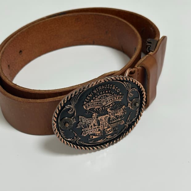 리바이스 웨스턴 빈티지 가죽 벨트