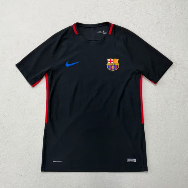 나이키 FC 바르셀로나 축구 유니폼 져지 트레이닝 반팔 100