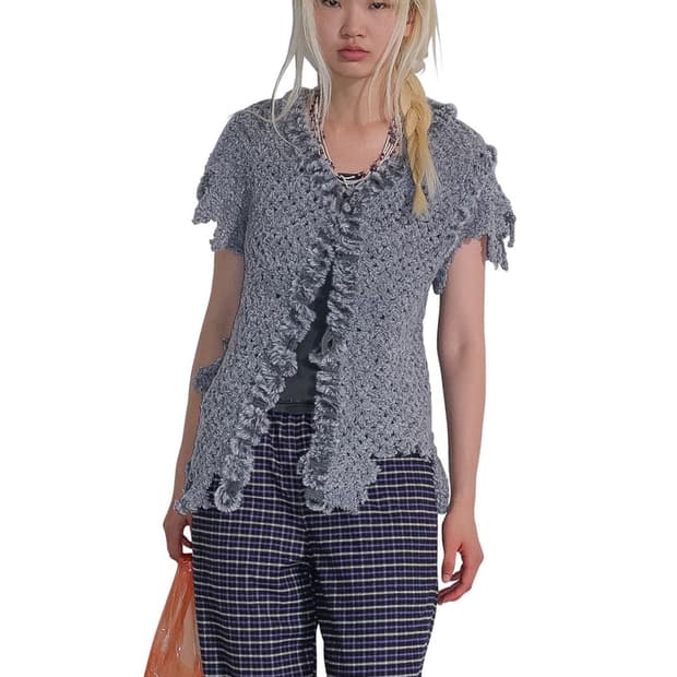 퍼버즈 25fw 니트 베스트 가디건