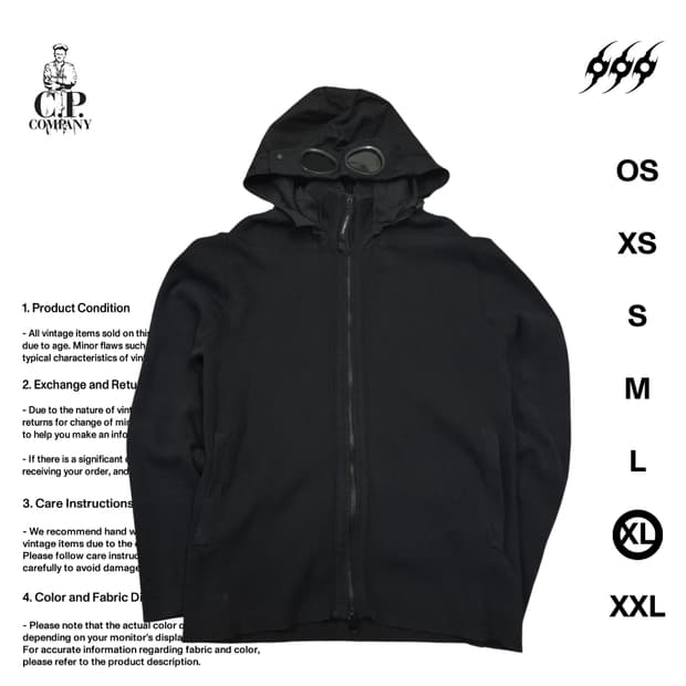 C.P. 컴퍼니 고글 니트 105사이즈 집업