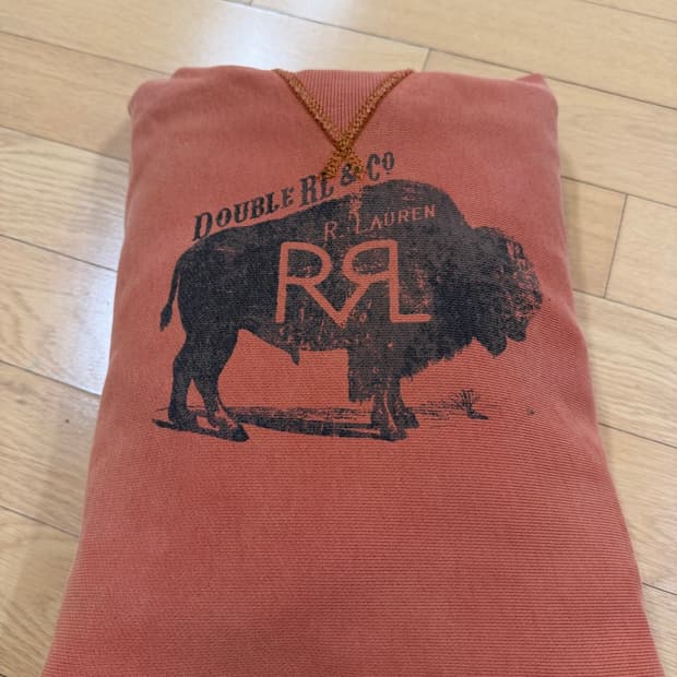 RRL 버팔로 로고 가먼트다잉 후드