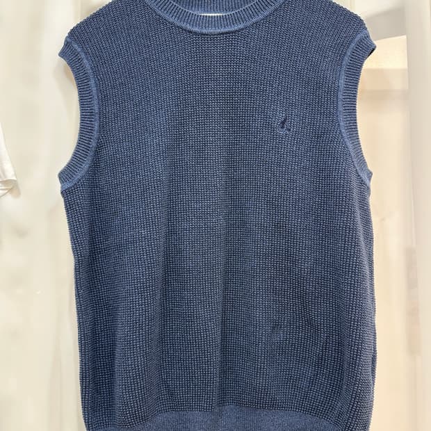 빈폴 니트 조끼 105 네이비 이태리 원사