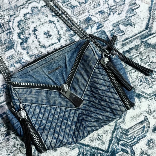 디젤 y2k  데님 지퍼 숄더백 핸드백 가방 일본빈티지