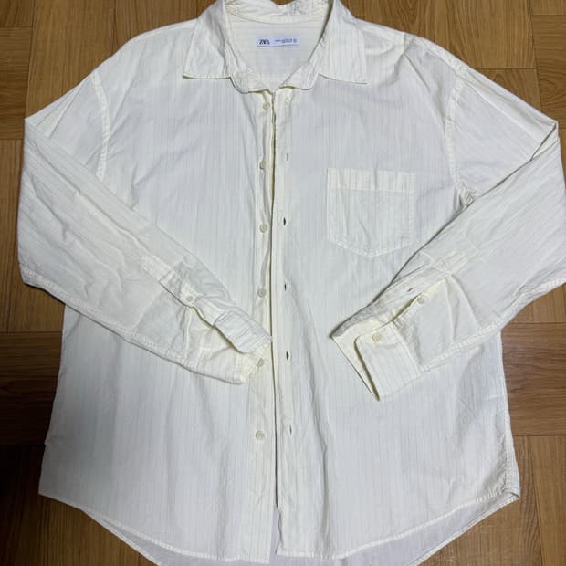 자라 스트라이프 셔츠 yellow