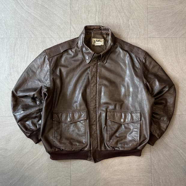 90s 90년대 미국 생산 L.L.bean A-2 레더 자켓