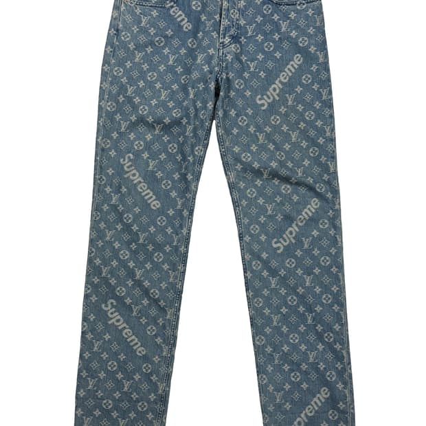 슈프림 x 루이비통 자카드 데님 5-포켓 진