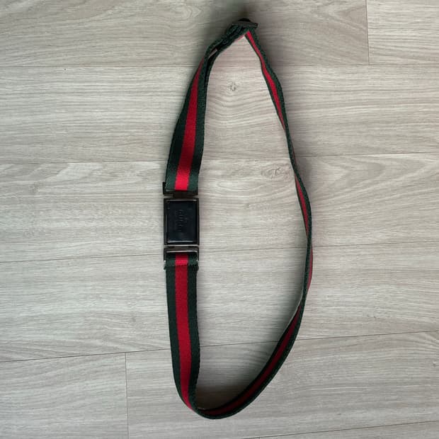 구찌 웹 스트랩 벨트 (Green/Red)