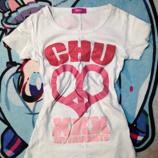 CHUXXX 00s 갸루 레터링 반팔티