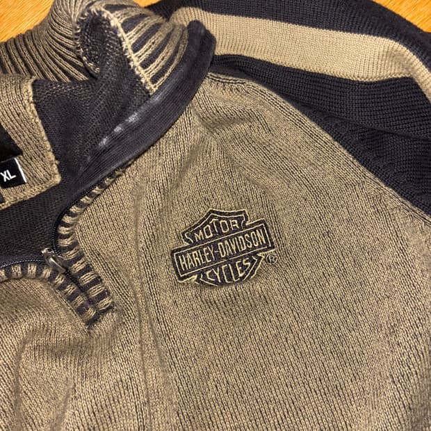 할리 데이비슨 니트 반집업