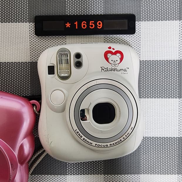 후지 인스탁스 미니 25 화이트 폴라로이드 카메라 케이스포함