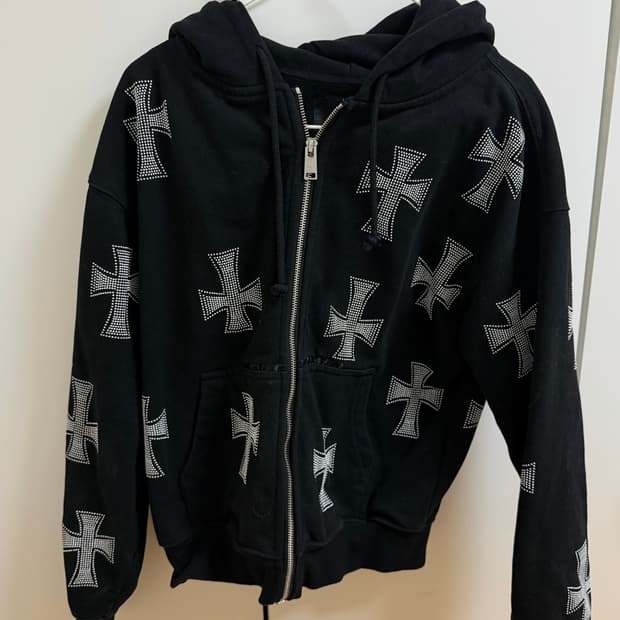 언노운런던 라인스톤 후드집업 원빈 후드집업 