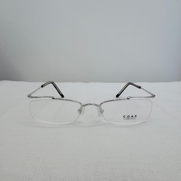 COAX 실버 반무테 빈티지안경