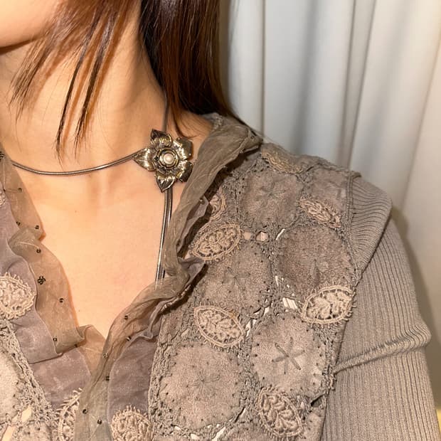 Vintage pearl bolo tie🫧