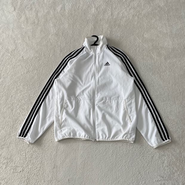 M 아디다스 화이트 트랙탑 자켓 95 져지 흰검