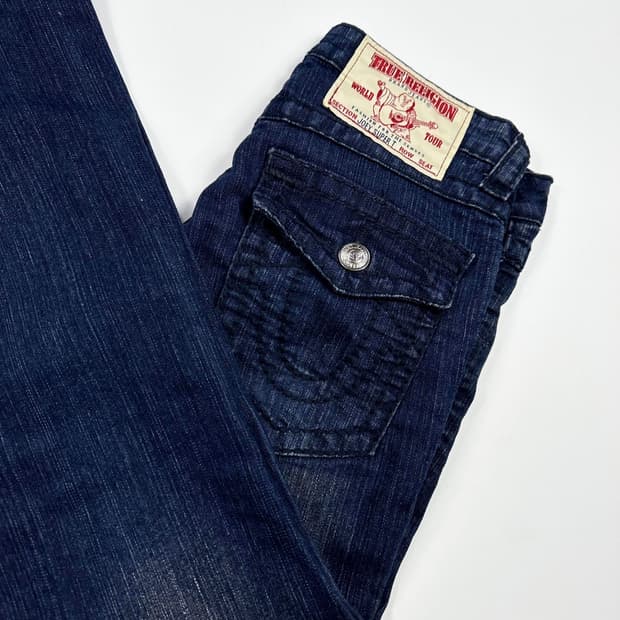 트루릴리전 USA 부츠컷 로우라이즈 데님 팬츠 (26인치 여성추천)