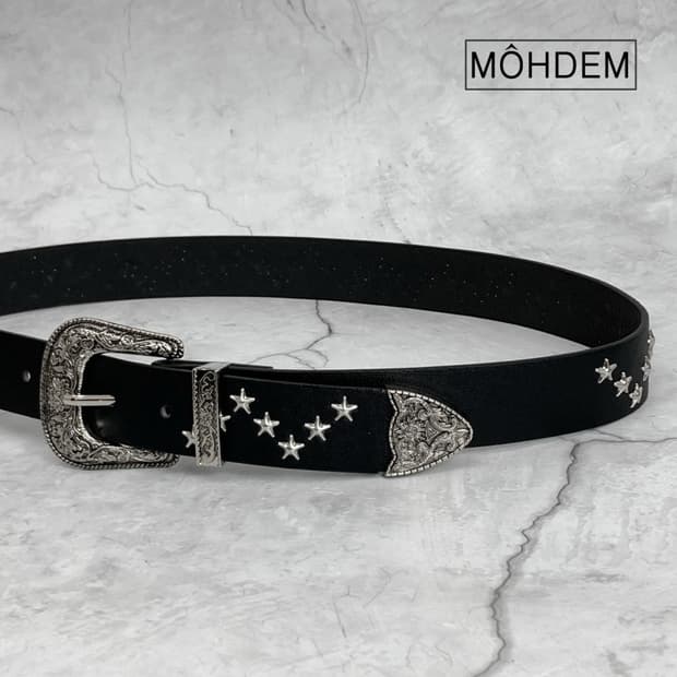 [Unisex] 웨스턴 스타 스터드 벨트