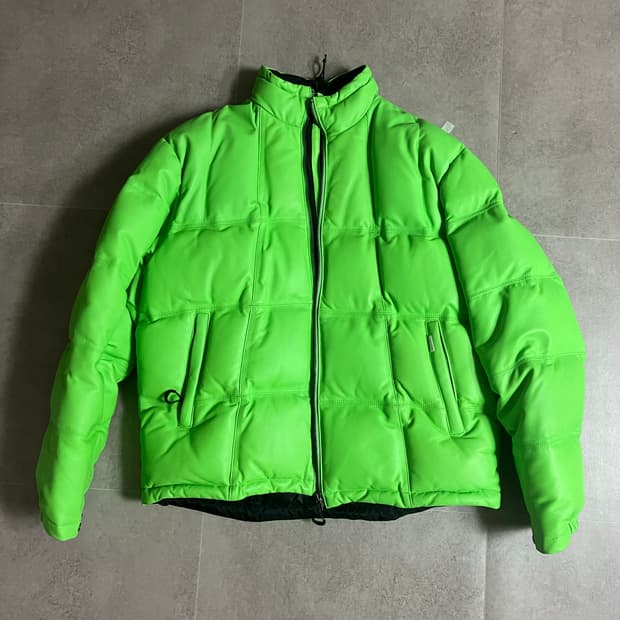 Fetch 패치 레더 폴리쉬 구스 챌린저 자켓