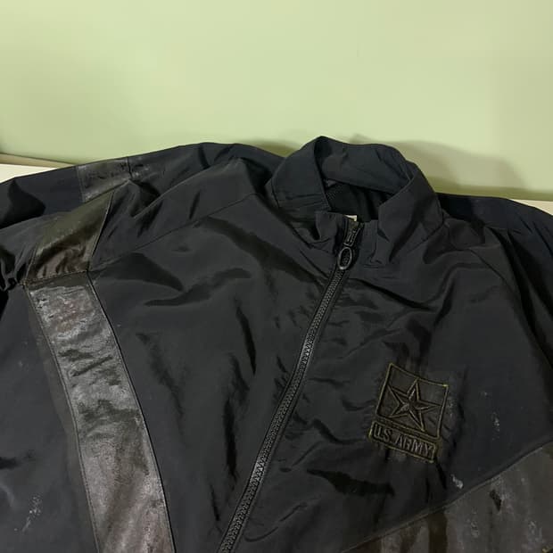 M US ARMY 오버핏 왁싱커스텀 IPFU 바막자켓