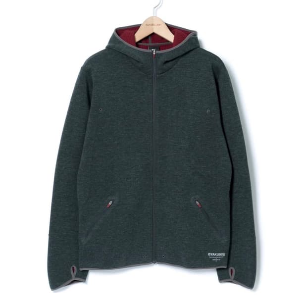 Gyakusou Wool bonded hood Zipup