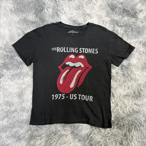 롤링스톤즈 1975 US Tour 티셔츠 faded