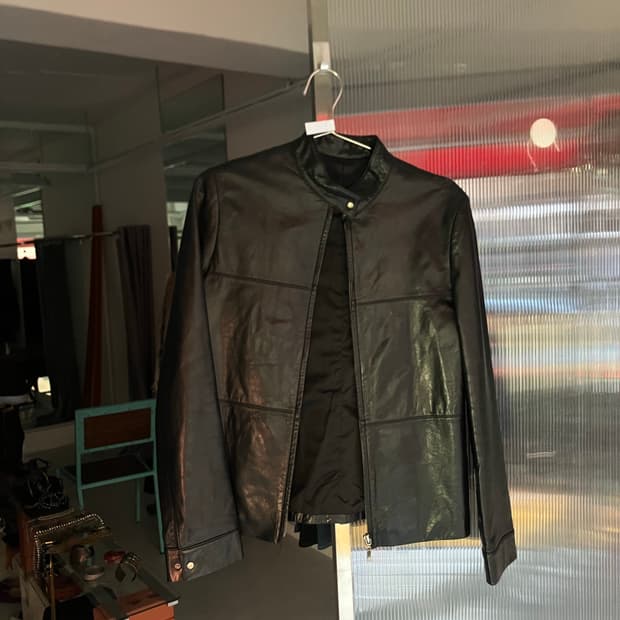 양가죽 레더집업