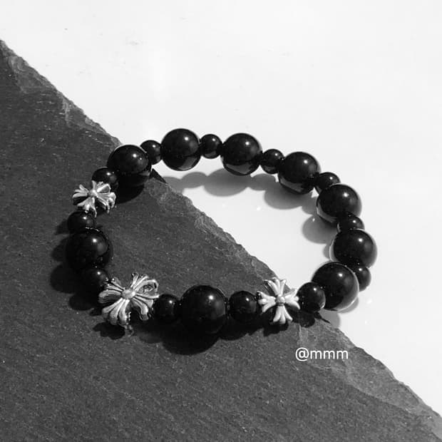 (Unisex) 크로스 스톤볼 팔찌3