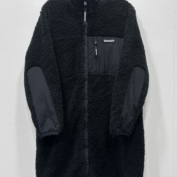 팀버랜드 롱후리스 뽀글이 플리스 자켓 여성 S 블랙