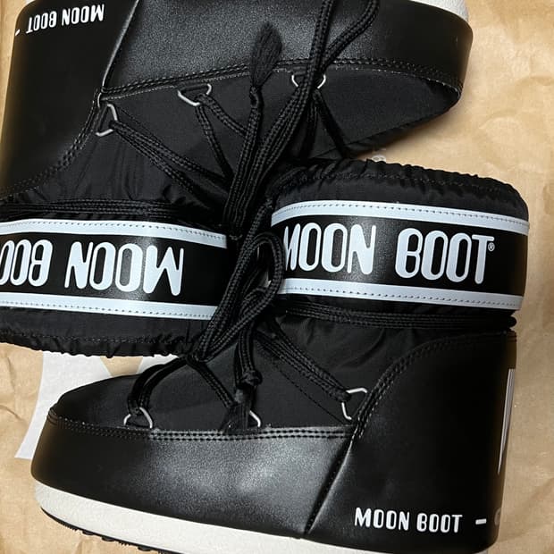 문부츠 아이콘 로우 나일론 부츠 블랙