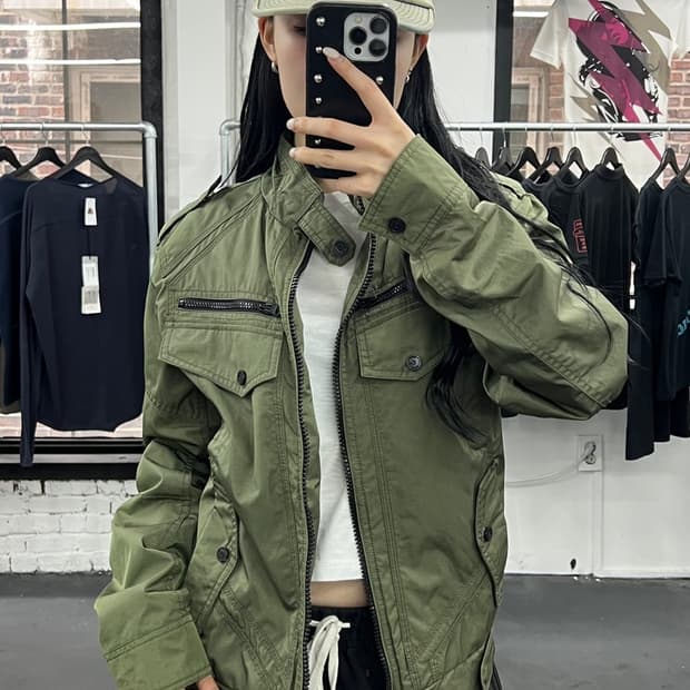 Buckaroo 버커루 넥버튼 바이커 자켓