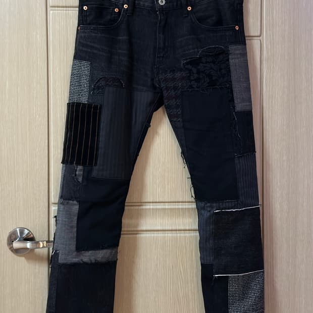 준야와타나베 패치워크 데님팬츠