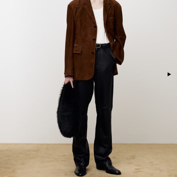 토니웩 스웨이드 테일러자켓 카멜 l,xl