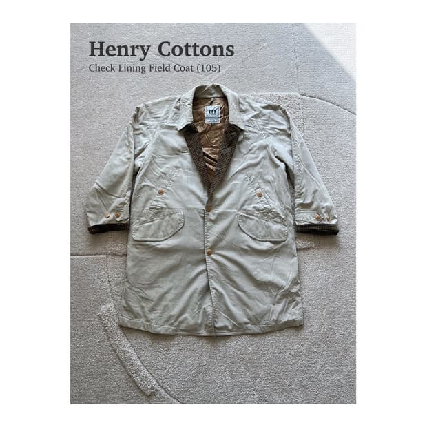 헨리코튼 체크 라이닝 필드 코트 (105)
