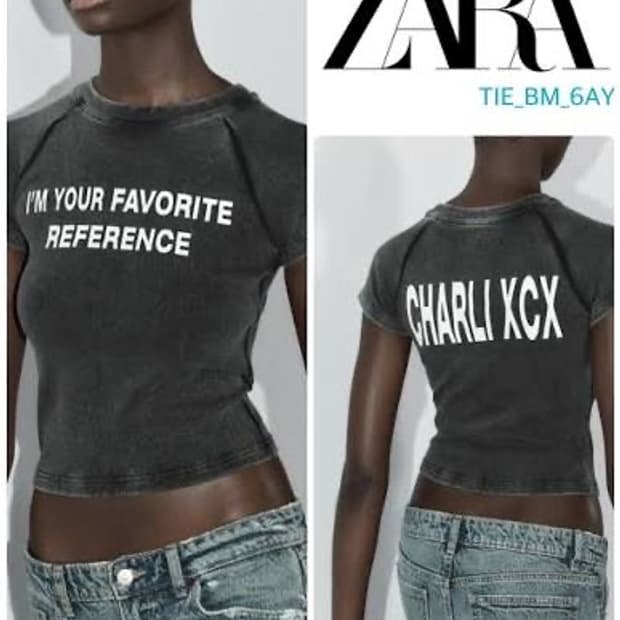 Charli xcx 크롭 워싱 티