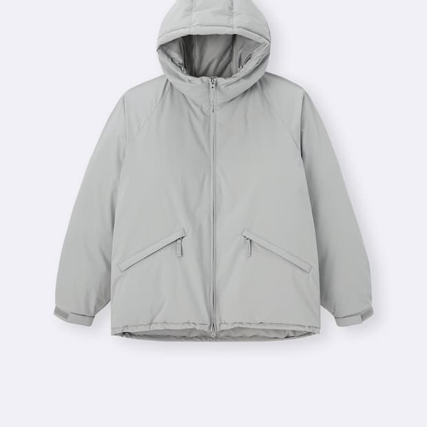 유니클로 GU 웜패디드 파카 그레이 s