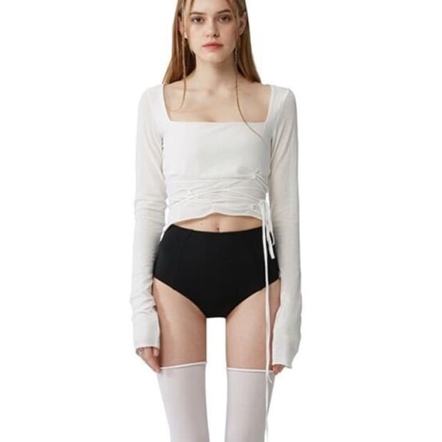 보헤미안서울 Rope Long Sleeve Top In Ivory