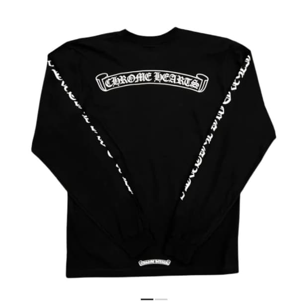 [XL] 크롬하츠 스크롤 로고 롱슬리브 티셔츠 2025