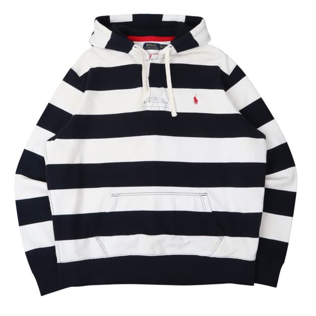 폴로 랄프로렌 럭비 스트라이프 후드티