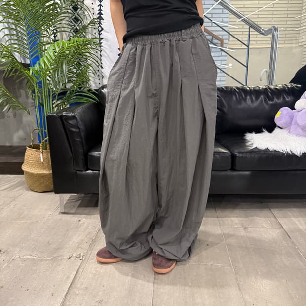 Vintage 벌룬 핏 트레이닝 팬츠 그레이