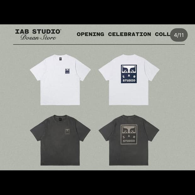 IAB STUDIO X OBEY EYES ICON T SHIRT (먹색)