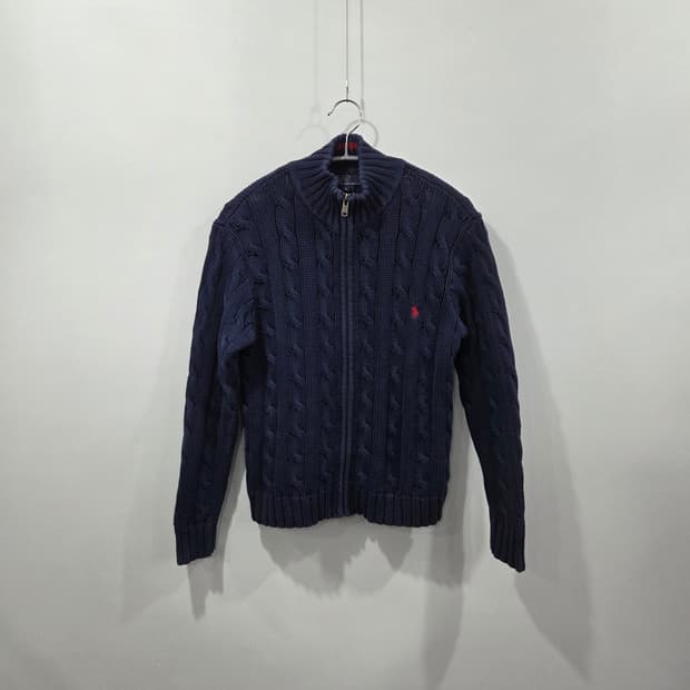 폴로랄프로렌 우먼 케이블 니트 집업 S