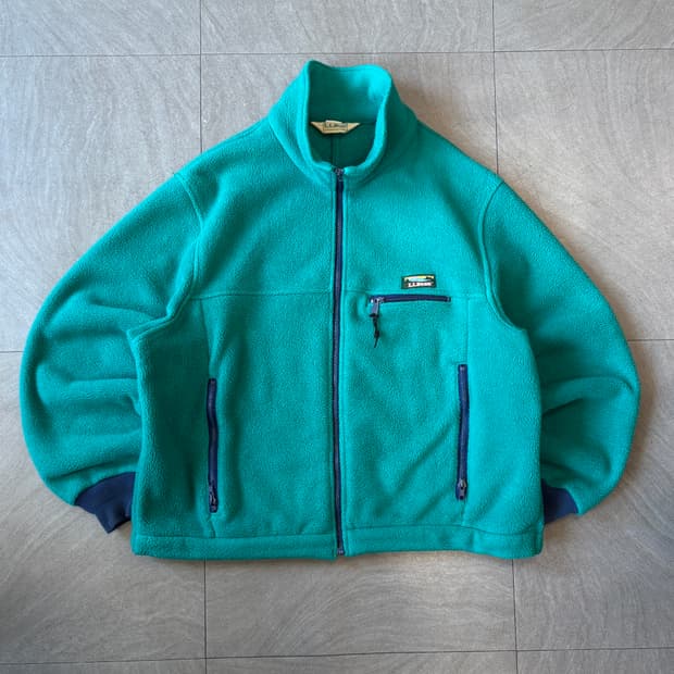 90s L.L.bean 90년대 미국 생산 엘엘빈 그린 플리스 자켓