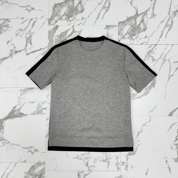 시스템옴므 배색 반팔 티셔츠