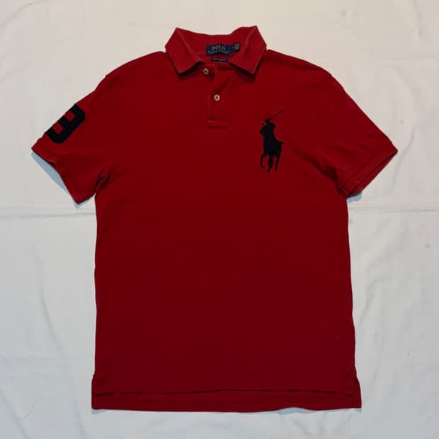 폴로 랄프로렌 빅포니 치프키프 반팔 카라티 레드