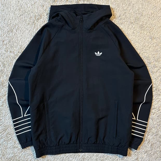 아디다스 ADIDAS 파이어버드 후드 바람막이 자켓 블랙