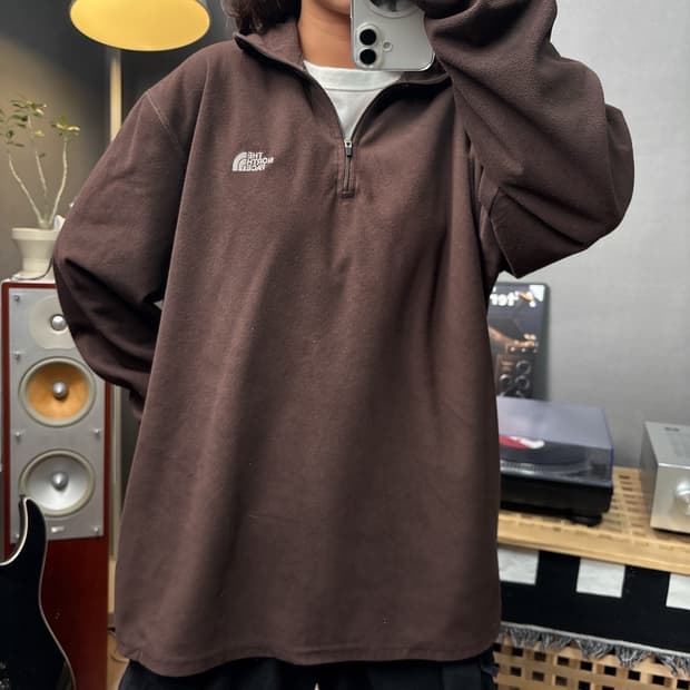 노스페이스 플리스반집업