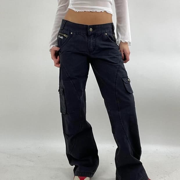 Remass - Black Cargo Trousers