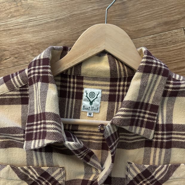 South2 West8 남이서팔 체크 플란넬셔츠 M