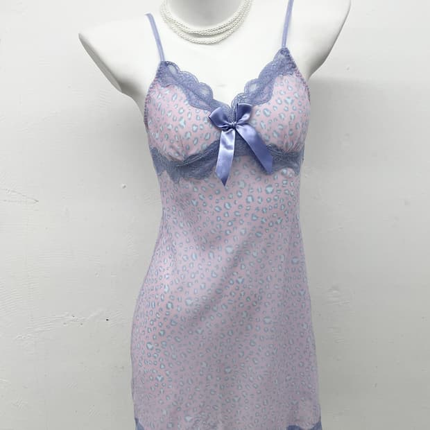 에블린 갸루 호피 레이스 슬립